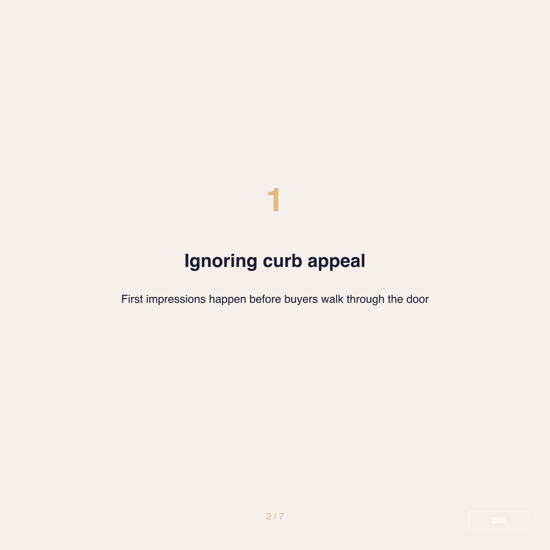 Carousel slide 1 — Ignoring curb appeal